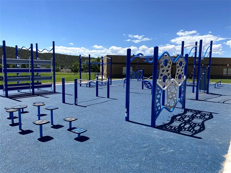 fitness and endurance playground at Cedaredge Middle School in Cedaredge, CO
